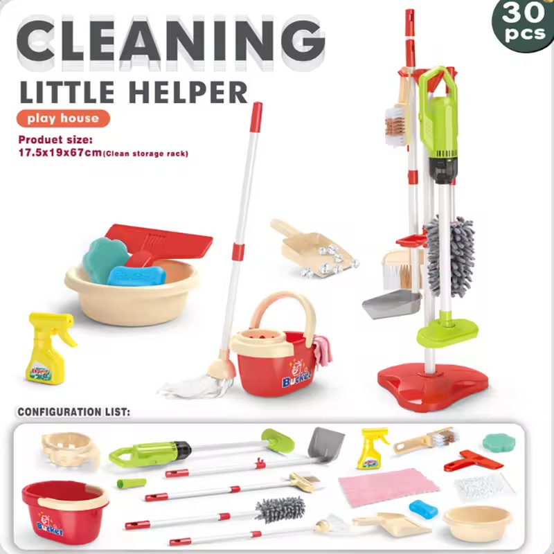 Kids Outdoor Broom - ألعاب تمثيلية للأطفال، أدوات تنظيف محاكاة،